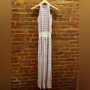 Skemo Pink & White Patterned Bamboo Alexa Maxi Dress — Size: S